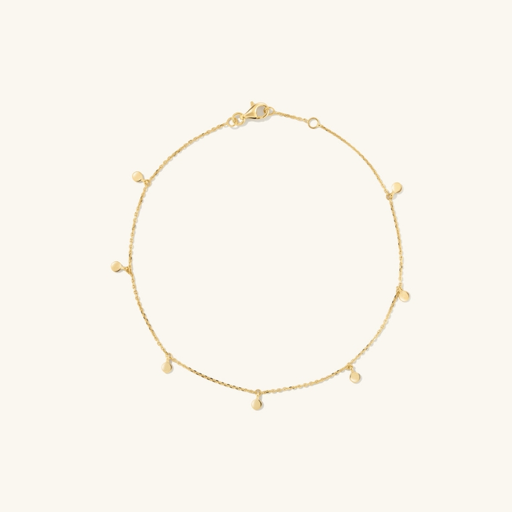 PRICE FIRM Mejuri Dot Chain Anklet 14k